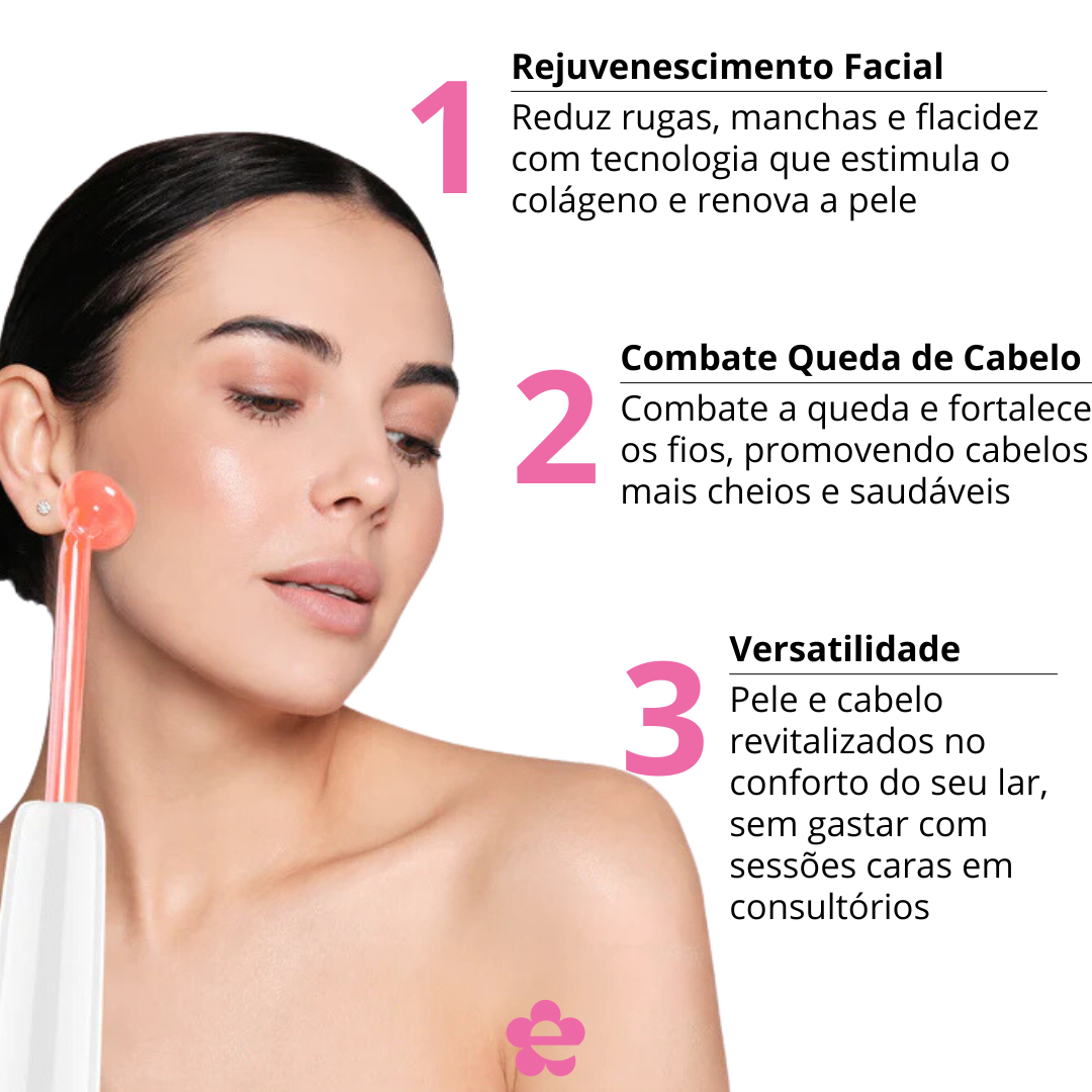 Kit AureaVitalis Alta Frequência | Tratamento Facial e Capilar