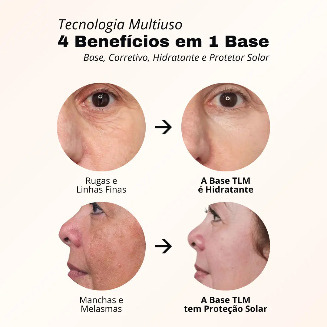 Base TLM 4 em 1 | Ajuste Personalizado ao Seu Tom Único