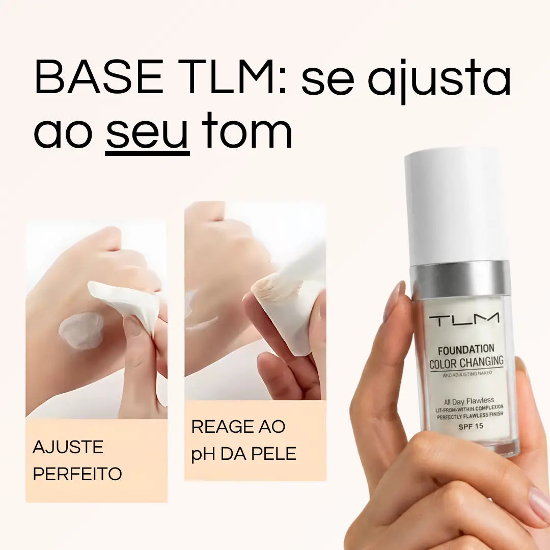 KIT Base TLM + Pincel Angular Profissional | Ajuste Personalizado ao Seu Tom