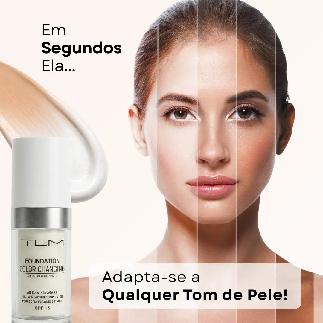 KIT Base TLM + Pincel Angular Profissional | Ajuste Personalizado ao Seu Tom