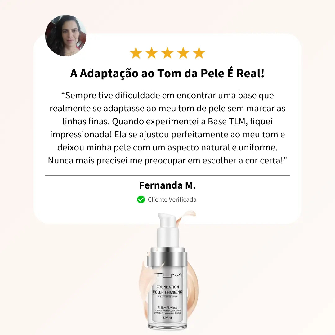 KIT Base TLM + Pincel Angular Profissional | Ajuste Personalizado ao Seu Tom