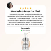 KIT Base TLM + Pincel Angular Profissional | Ajuste Personalizado ao Seu Tom