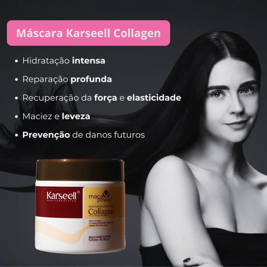 Máscara de Colágeno Karseell | Tratamento Capilar 500ml