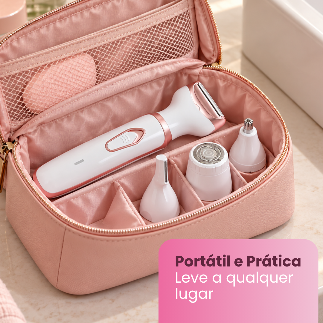 Depilador LisseCare™ 4 em 1 - Recarregável e À Prova D'Água