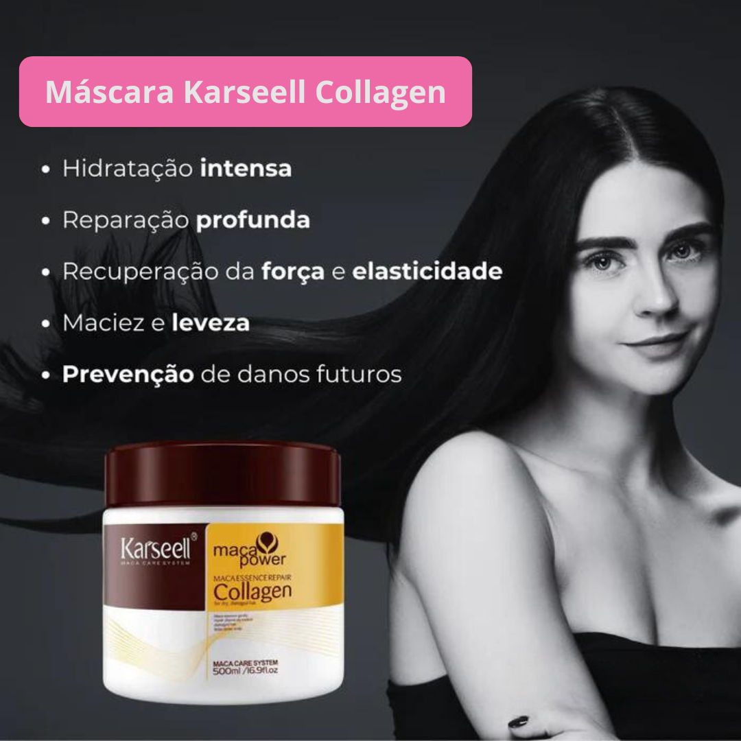 Máscara de Colágeno Karseell | Tratamento Capilar 500ml