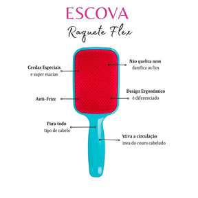 Escova Raquete Serene | Desembaraçadora Anti-frizz